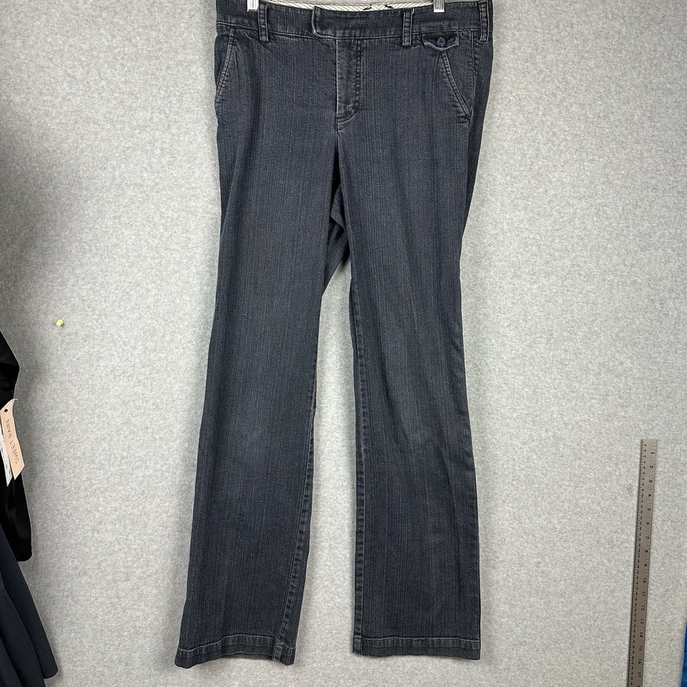Women's Curvy Pants 8 Long‎ Regular Dockers  Blue Denim Mid Rise